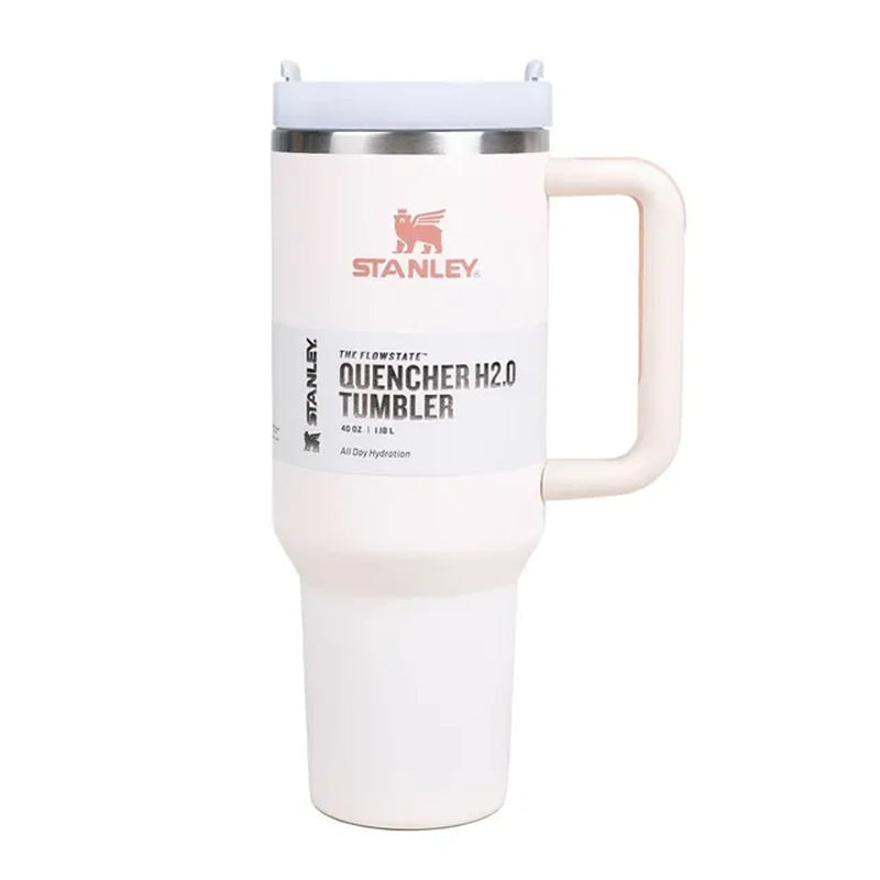 Stanley Stainless Steel Insulated Tumbler: 30oz/40oz with Handle, Lid, and Straws - Vacuum Sealed, Leak Proof Coffee Cup