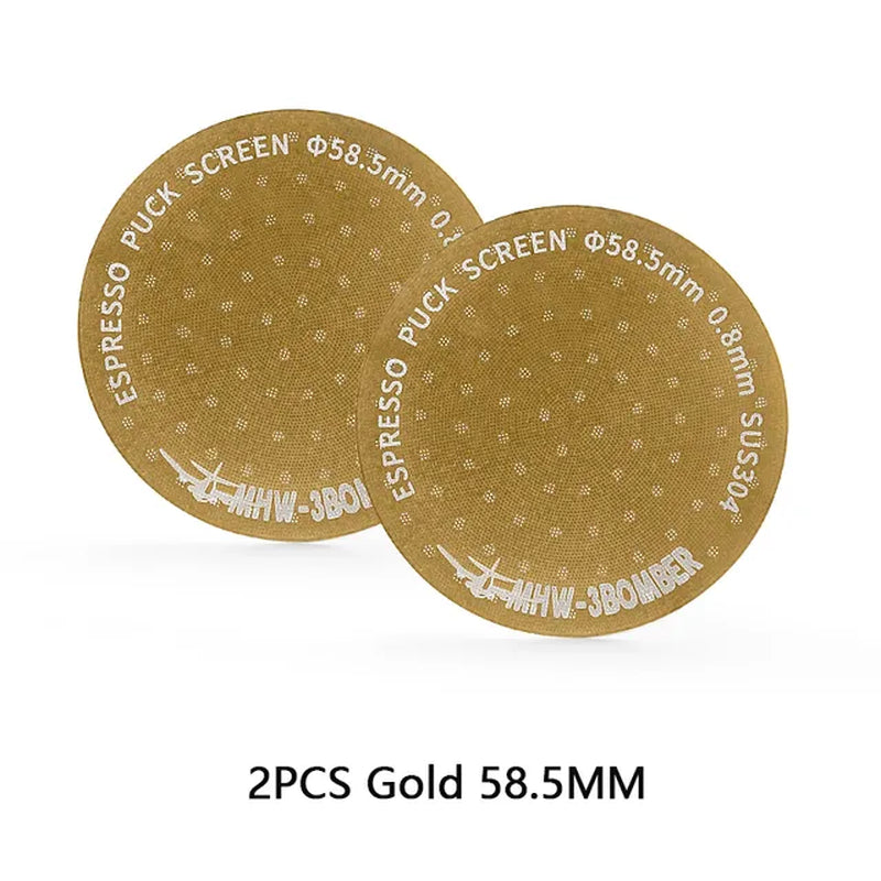 Coffee Lover's Delight: Precision-Crafted Double Layer Metal Espresso Puck Screen - Enhance Your Brew with 51/53/58.5mm Premium Reusable Filters for Portafilters