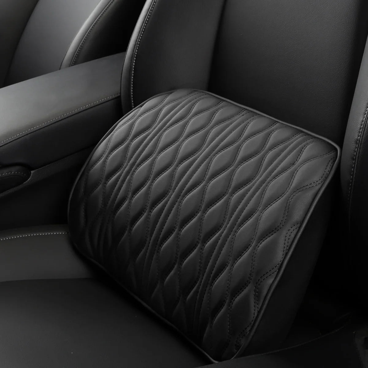 Premium PU Leather Car Neck Pillow: Lumbar Support Memory Backrest Headrest Cushion for Ultimate Comfort and Style